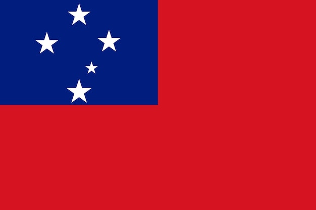 Vlag van Samoa platte stijl