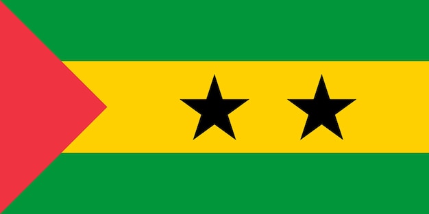 Vlag van Sao Tomé en Principe vlag natie vector illustratie