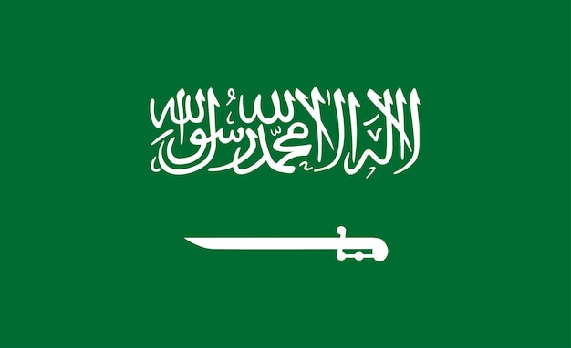 Vlag van Saoedi-Arabië. vector illustratie