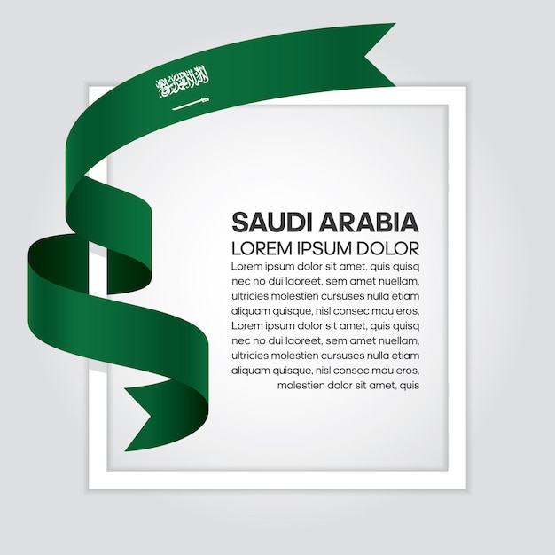 Vlag van saoedi-arabië, vectorillustratie op een witte achtergrond