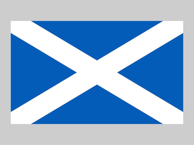 Vlag van Schotland officiële kleuren en verhouding Vectorillustratie