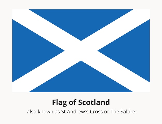 Vlag van Schotland ook bekend als St Andrews Cross of de Saltire. Schotse nationale vlag.