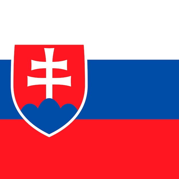 Vlag van Slowakije officiële kleuren Vectorillustratie