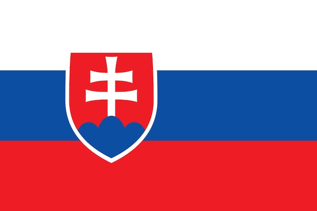 Vlag van Slowakije vectorillustratie