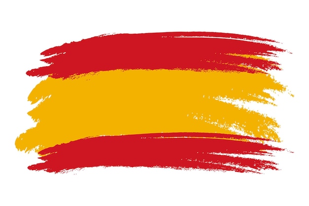 Vlag van Spanje. In de stijl van grunge-effect en aquarel.