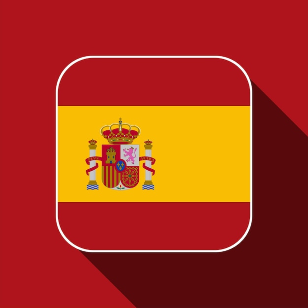 Vlag van Spanje officiële kleuren Vectorillustratie