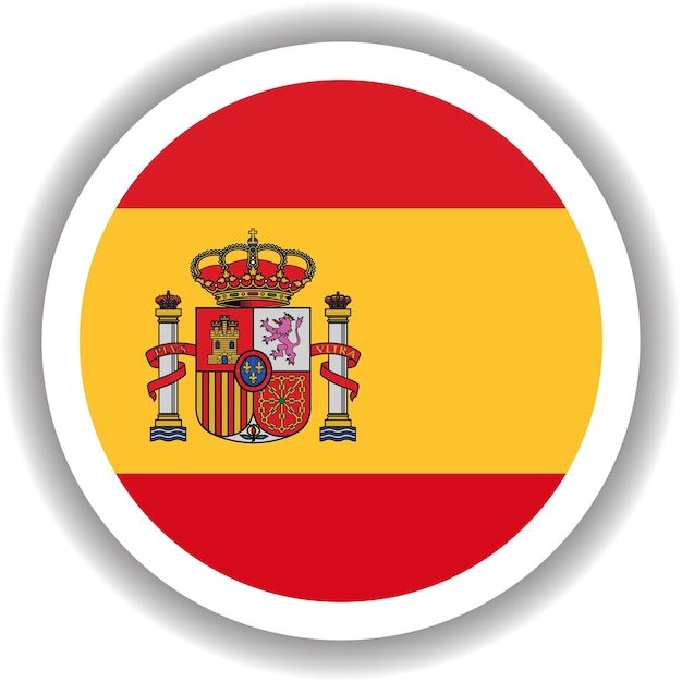 Vlag van Spanje ronde vorm
