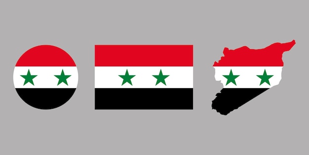 Vlag van syrië is ingesteld