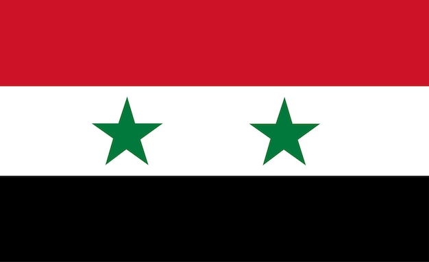 Vlag van syrië. vector illustratie