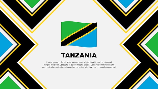 Vlag van Tanzania Abstract achtergrondontwerp sjabloon Tanzania Onafhankelijkheidsdag Banner Wallpaper Vector Illustratie Tanzania Vector