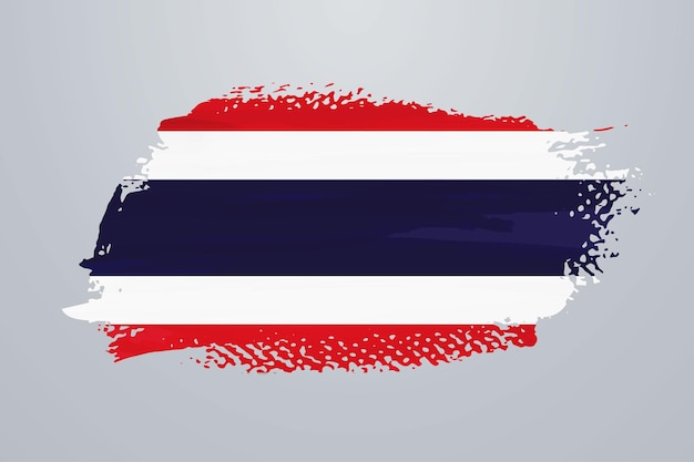 Vlag van Thailand penseelverf