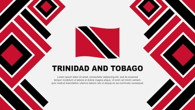 Vlag van Trinidad en Tobago Abstract achtergrondontwerp sjabloon Trinidad en Tobago Onafhankelijkheidsdag Banner Behang Vector Illustratie Trinidad en Tobago achtergrond