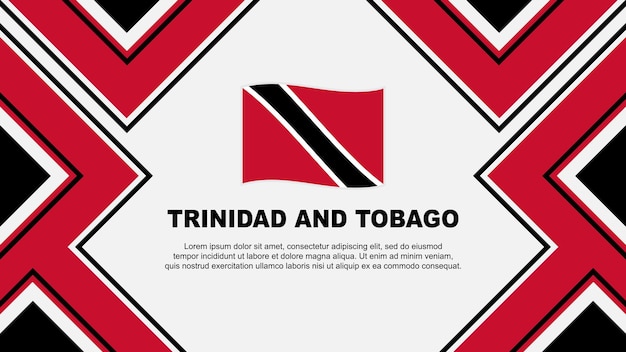 Vector vlag van trinidad en tobago abstract background design template trinidad en tobago onafhankelijkheidsdag banner wallpaper vector illustratie trinidad en tobago vector