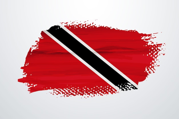 Vector vlag van trinidad en tobago penseelverf