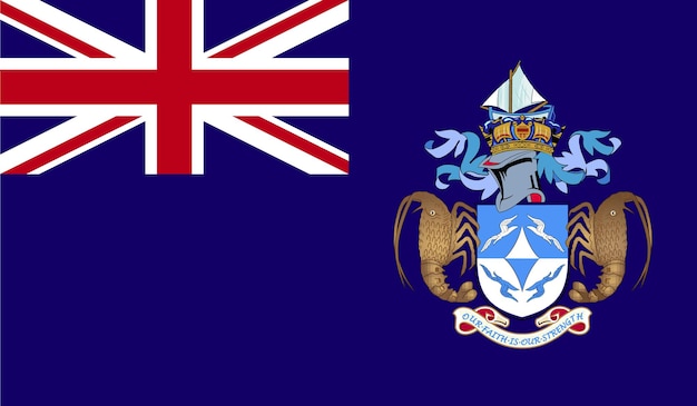 Vlag van Tristan da Cunha ontwerpvector