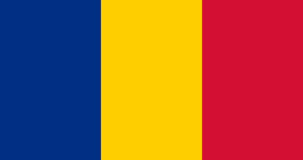 Vlag van Tsjaad in vector