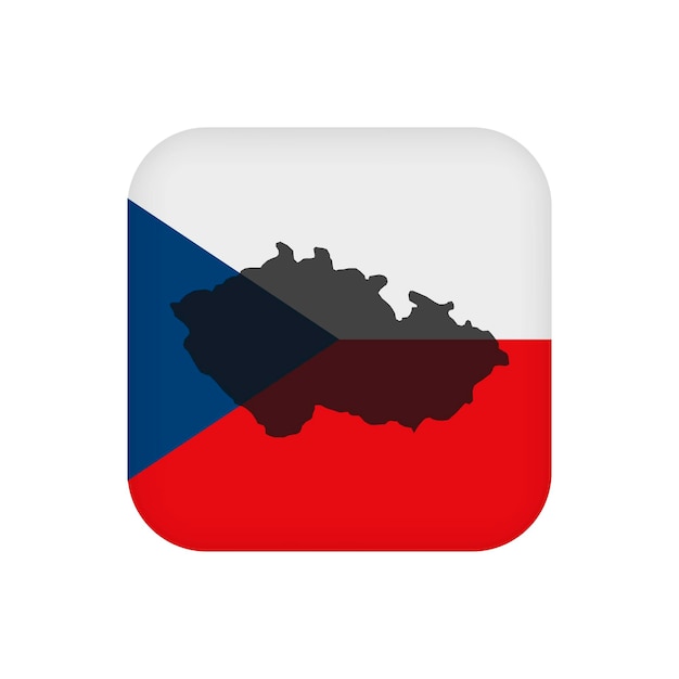 Vlag van Tsjechië officiële kleuren Vectorillustratie