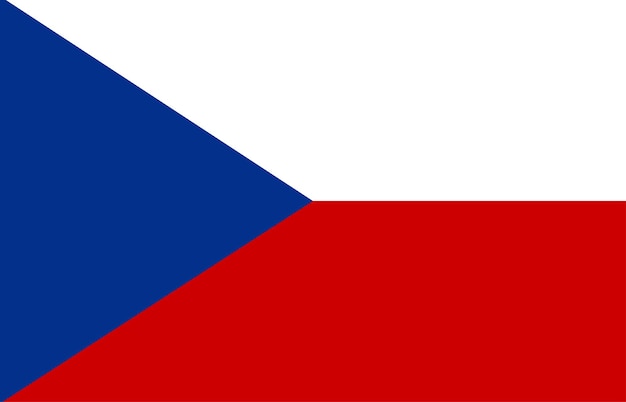 Vector vlag van tsjechië. vector illustratie