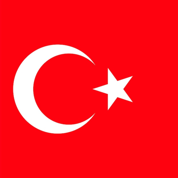 Vlag van Turkije officiële kleuren Vector illustratie