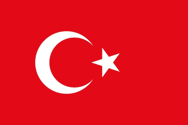 Vlag van turkije vectorillustratie