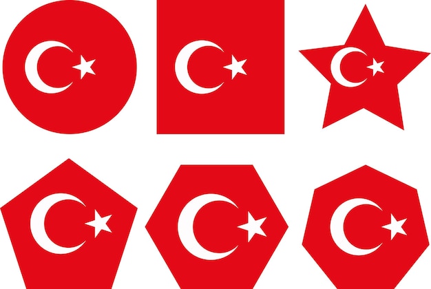 Vector vlag van turkije vlag van turkiye