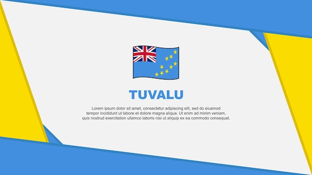 Vlag van Tuvalu abstracte achtergrond ontwerpsjabloon Tuvalu Onafhankelijkheidsdag Banner Cartoon vectorillustratie Tuvalu Onafhankelijkheidsdag