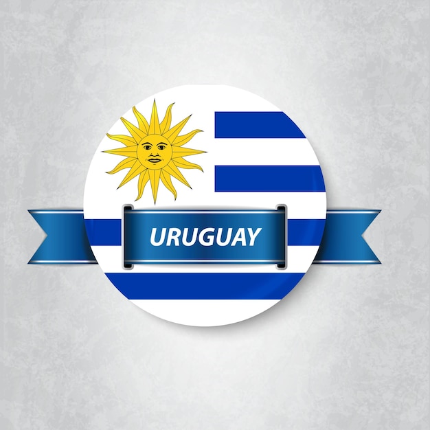 Vlag van Uruguay in een cirkel