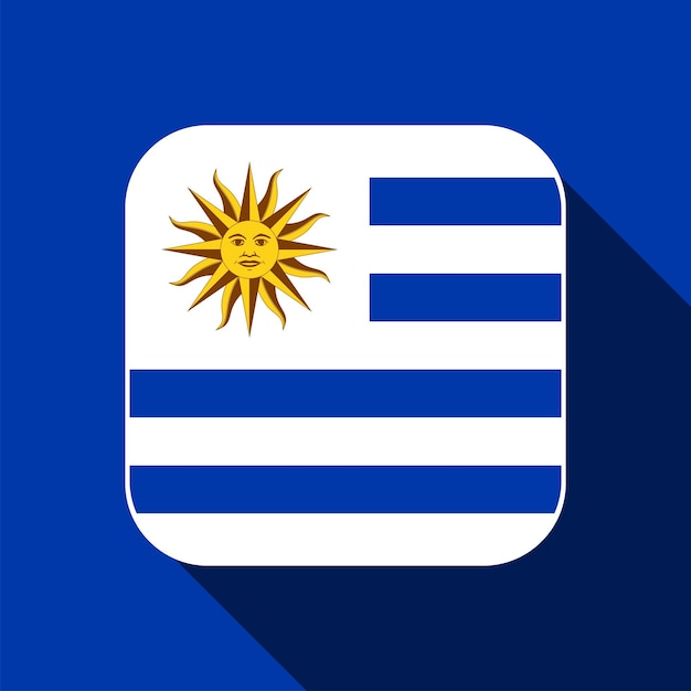 Vlag van Uruguay officiële kleuren Vectorillustratie