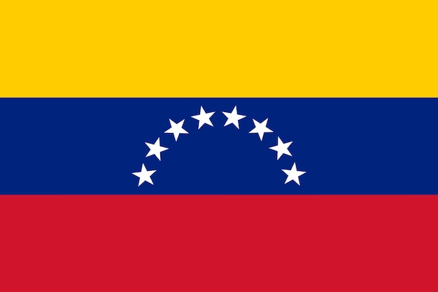 Vector vlag van venezuela in ontwerpvorm vlag van venezuela