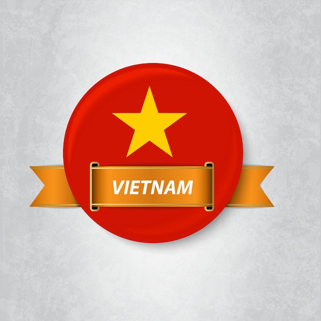 Vlag van Vietnam in een cirkel