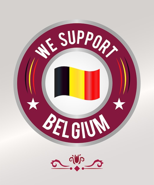 Vlag van voetbalbadge voor Belgische fans