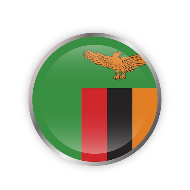 Vlag van Zambia rond