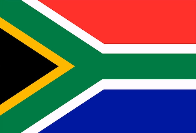 Vector vlag van zuid-afrika