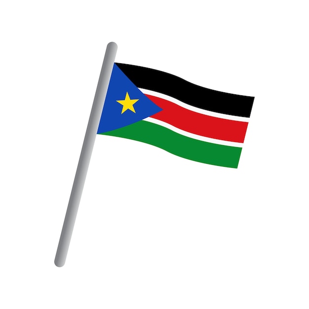 vlag van Zuid-Soedan icoon vector