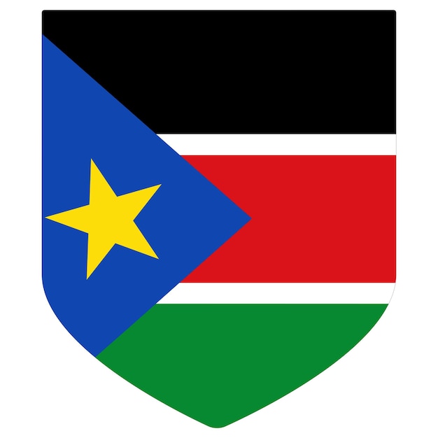 Vlag van Zuid-Sudan Vlag van Zuid-Sudan ontwerp vorm