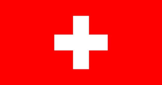 Vlag van Zwitserland met origineel RGB-kleuren vectorillustratieontwerp