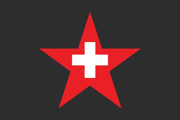 Vlag van Zwitserland teken Vlag van zwitserland vectorgrafiek Vlag van het land Zwitserland