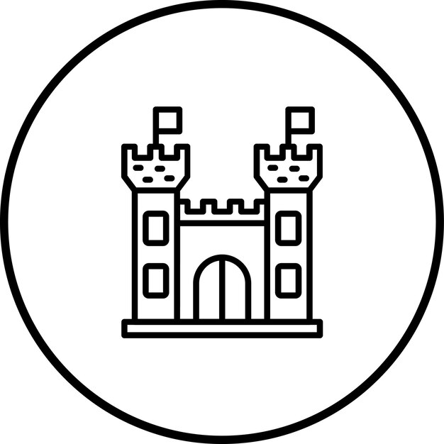 Vlag vector icoon illustratie van Middeleeuwse icoon set