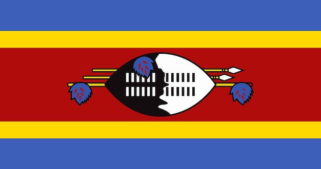 Vlaggen van Eswatini in vector