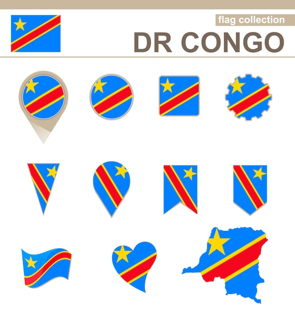 Vlaggencollectie DR Congo, 12 versies