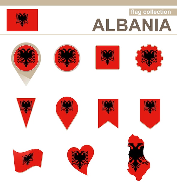 Vlaggencollectie van Albanië, 12 versies