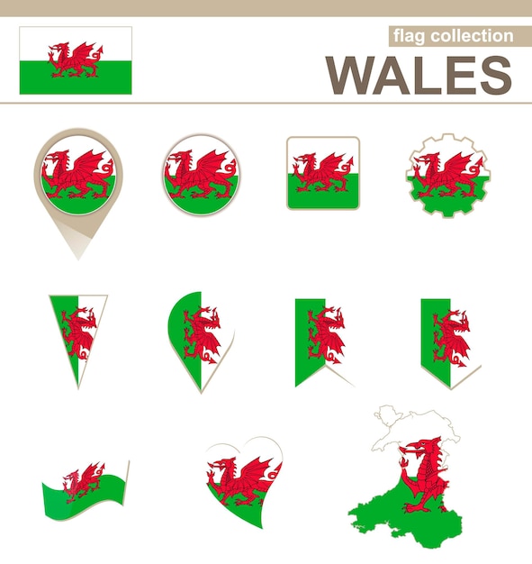 Vlaggencollectie Wales, 12 versies