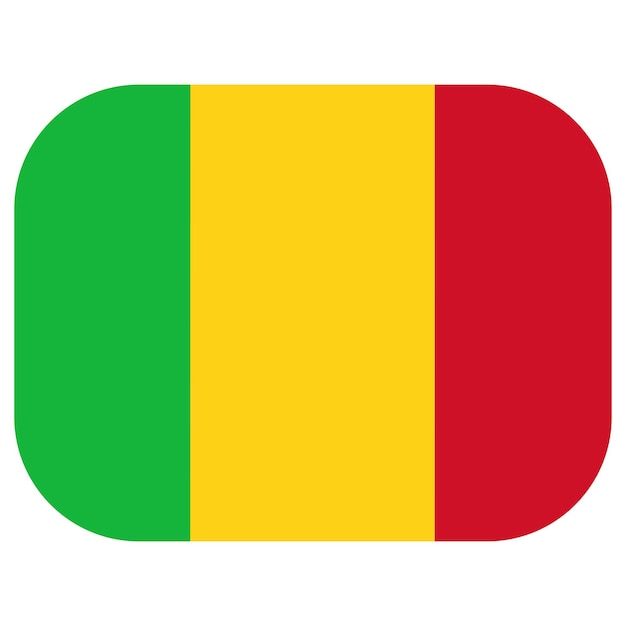 Vector vlagvorm van mali vlag van mali ontwerpvorm