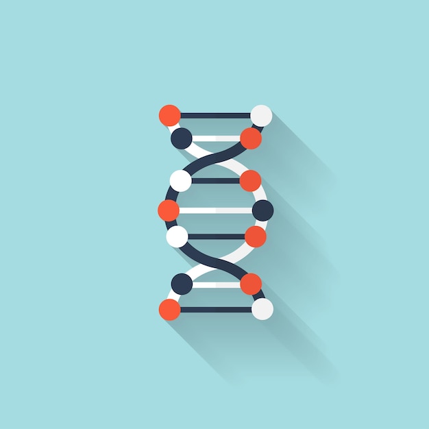 Vector vlak dna icoon chemische formule symbool gezondheidszorg