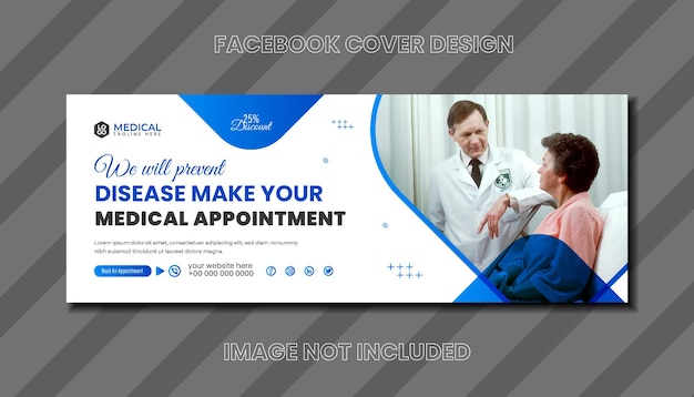 Vlak ontwerp medische Facebook cover ontwerp