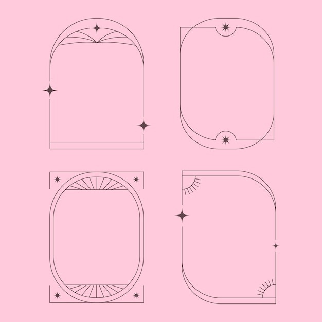 Vector vlak ontwerp minimalistisch lineair frame