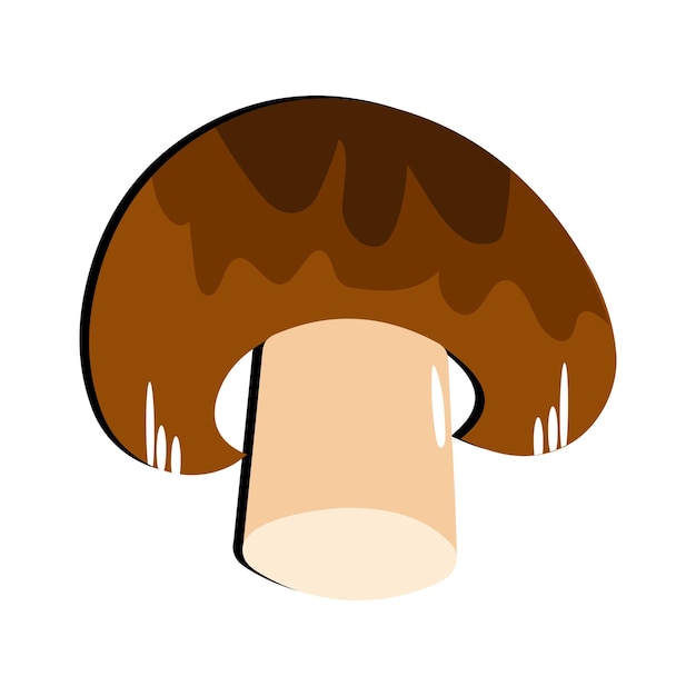 Vlak ontwerp van paddenstoel cartoon verschillende paddenstoelen vector illustratie wilde paddenstoelsymbool tekens