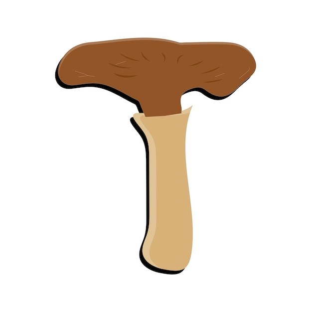 Vlak ontwerp van paddenstoel cartoon verschillende paddenstoelen vector illustratie wilde paddenstoelsymbool tekens