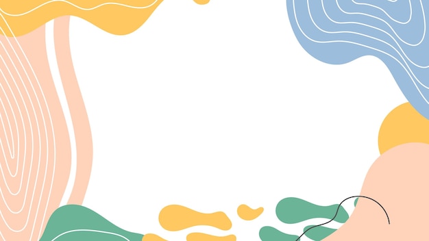 Vlakke abstracte achtergrond voor presentatieontwerp en met de hand getekend ontwerp