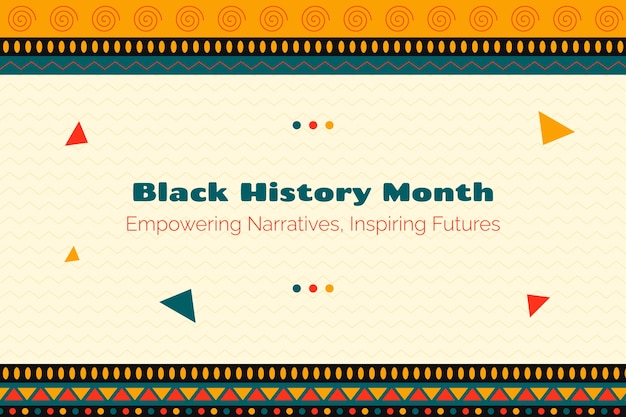 Vlakke achtergrond voor de Black History Month